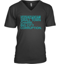 Davenport Small Town Charm Big City Corruption V Neck T Shirt