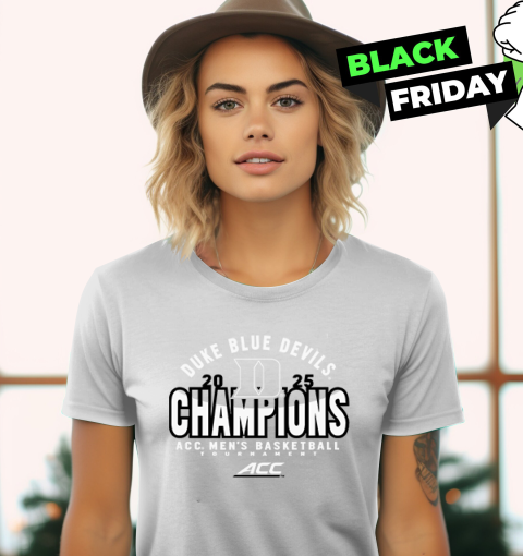 Duke Blue Devils Men039S Basketball Acc Champs 2025 Women039S T Shirt