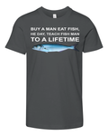 Buy A Man Eat Fish He Day Teach Fish Man To A Lifetime Premium Youth T Shirt