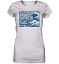 Blue Wave Cat For Kamala Women039S V Neck T Shirt