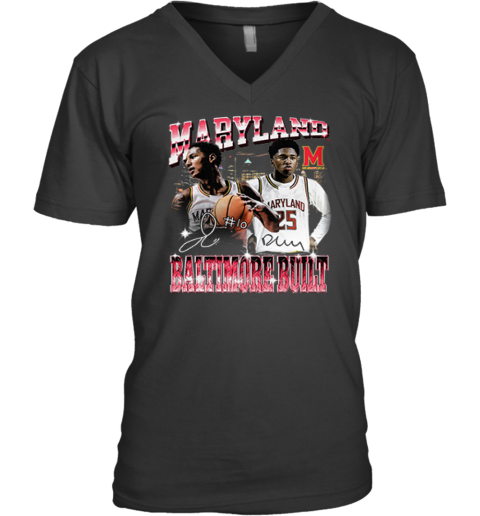 Derik Queen And Julian Reese Baltimore Built V Neck T Shirt