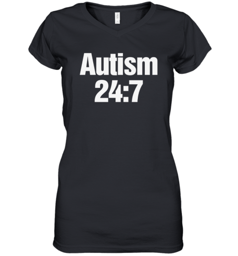 Autism 247 Women039S V Neck T Shirt