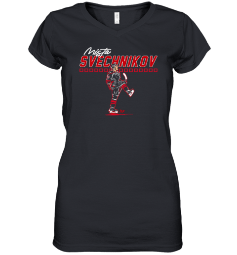 Andrei Svechnikov Mista Svechnikov Carolina Hurricanes Hockey Women039S V Neck T Shirt