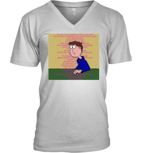Dead Jon Blues Godspeed You Black Emperor V Neck T Shirt