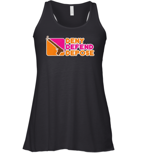 Deny Defend Depose Donuts Racerback Tank
