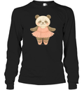 Adorable Ballerina Panda Long Sleeve T Shirt