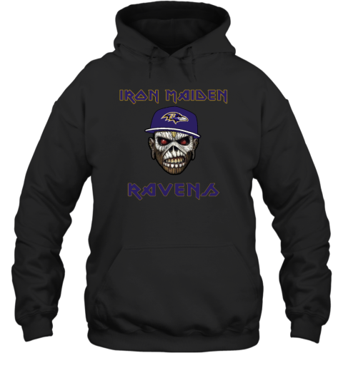 Baltimore Ravens Iron Maiden Rock Band Music Hoodie