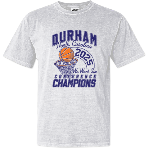 Durham North Carolina 2025 Conference Champions Dyed Heavyweight T Shirt