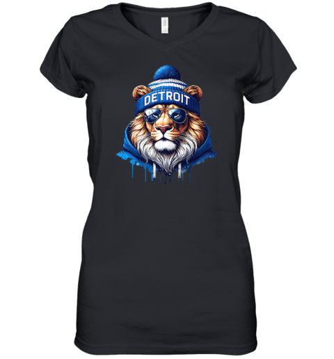 Cool Lions Detroit Football Women039S V Neck T Shirt