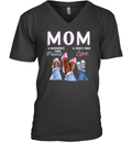 A Daughter039S First Friend A Son039S First Love Black Mom V Neck T Shirt