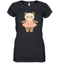 Adorable Ballerina Panda Women039S V Neck T Shirt