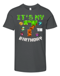 It039S My 7Th Birthday Video Game Pixel Premium Youth T Shirt