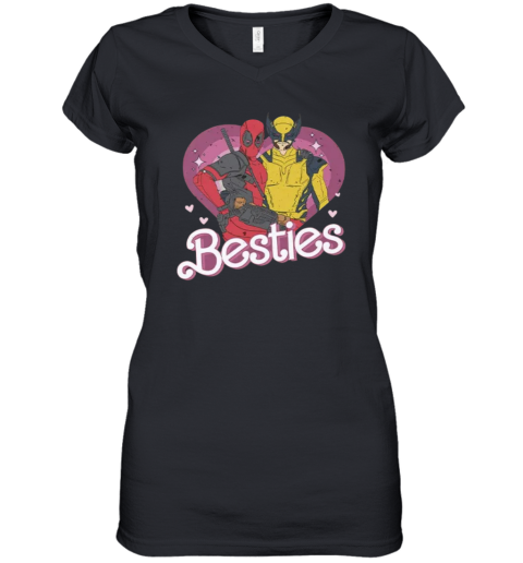 Deadpool Wolverine Besties Forever Women039S V Neck T Shirt