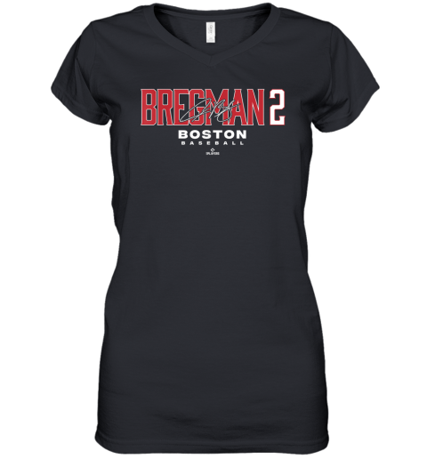 City Alex Bregman 2 Boston Baseball Mlbpa Women039S V Neck T Shirt