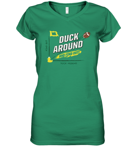 Duck Around And Find Out Oregon Ducks Women039S V Neck T Shirt