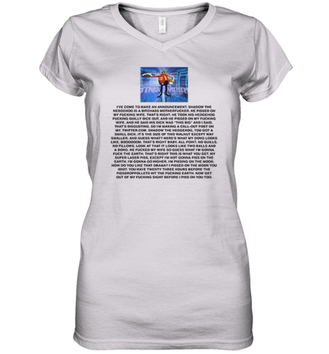 Dr Eggman Shadow The Hedgehog Is A Bitchass Motherfucker Women039S V Neck T Shirt