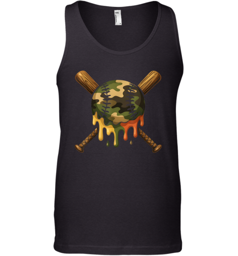 Baseball Drip Camo Baseball Bats Tank Top