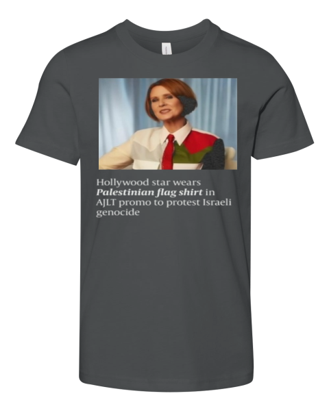 Cynthia Nixon Palestine Hollywood Star Palestinian Flag Premium Youth T Shirt