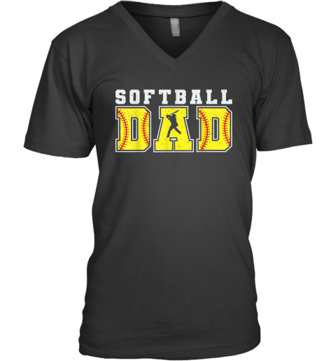 Dad Life Softball Baseball Grandpa Father039S Day V Neck T Shirt