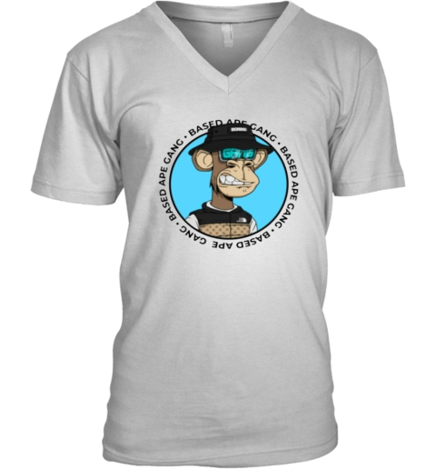 Based Ape Gang V Neck T Shirt