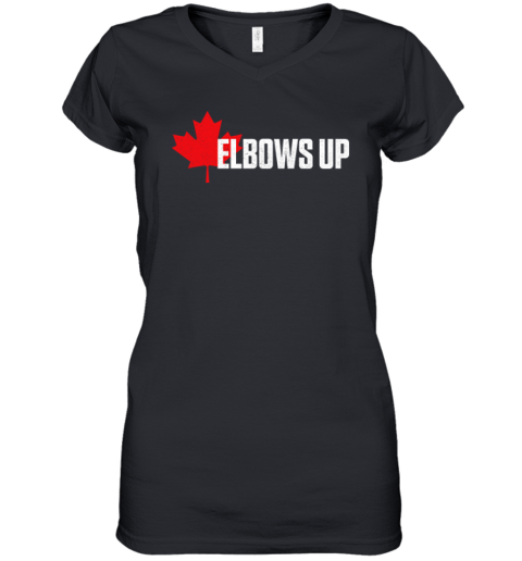 Elbows Up Canada Women039S V Neck T Shirt