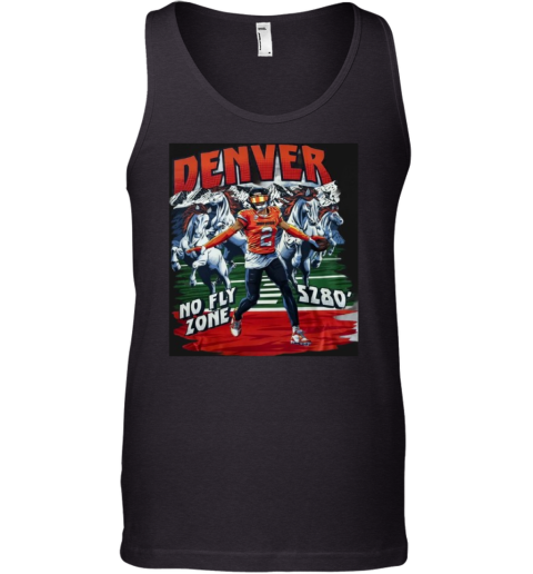 Denver Broncos No Fly Zone Sz80 Dark Horse Tank Top
