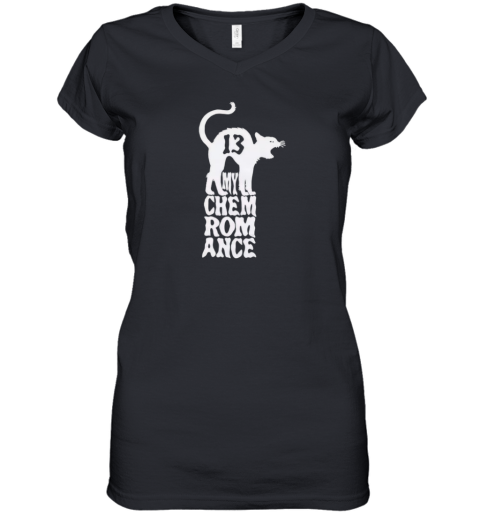 Cat 13 My Chem Romance Women039S V Neck T Shirt
