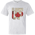 Canadian Hockey Culture Proud Canadian Elbows Up Dyed Heavyweight T Shirt