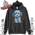 Denim Patch Animal Dog Hoodie