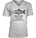 Born To Swim Ocean Is A Fuck Shirt Kill Em All 1989 I Am Fish Man V Neck T Shirt