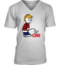 Donald Trump Piss On Cnn Fake News V Neck T Shirt