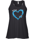 Detroit Lions Fan Big Heart With The Team Logo Racerback Tank