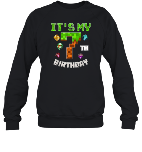 It039S My 7Th Birthday Video Game Pixel Sweatshirt