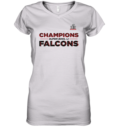 Atlanta Falcons Super Bowl Li Champions Nfl Women039S V Neck T Shirt
