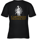 Carthago Delenda Est Latin Quotes Spqr Rome Youth T Shirt