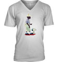 Black Woman Snoopy Peanuts V Neck T Shirt