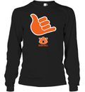 Auburn Tigers Call God Hand Sign Long Sleeve T Shirt