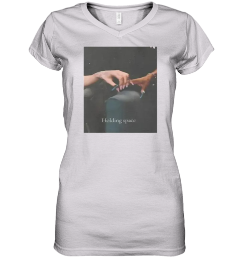 Ariana Holding Cynthia Finger Holding Space Wicked Women039S V Neck T Shirt