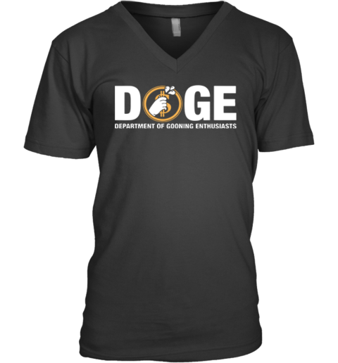 Doge Department Of Gooning Enthusiasts V Neck T Shirt