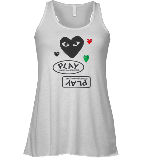 Cdg Play Logo With Black Heart Racerback Tank