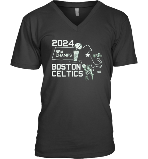 Boston Celtics 2024 Nba Finals Champions V Neck T Shirt