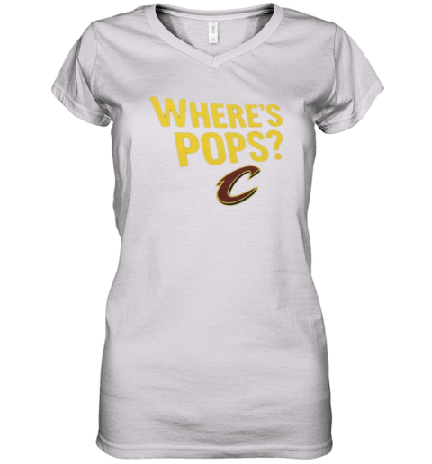 Cleveland Cavaliers Wheres Pops Women039S V Neck T Shirt