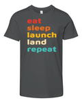 Eat Sleep Launch Land Repeat Premium Youth T Shirt