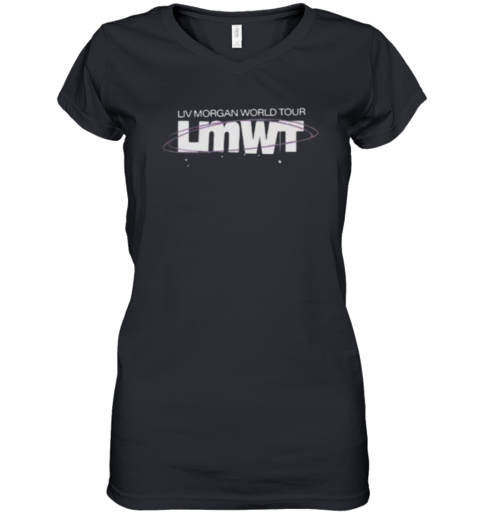 500 Level Black Liv Morgan World Tour Women039S V Neck T Shirt