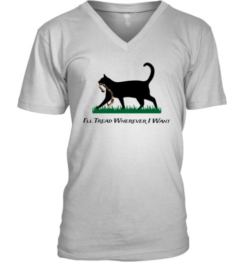 Cat I039Ll Tread Wherever I Want V Neck T Shirt
