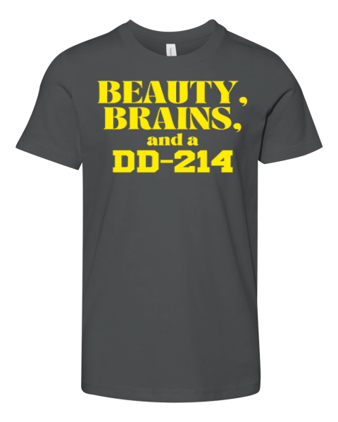 Beauty Brains And A Dd 214 Premium Youth T Shirt