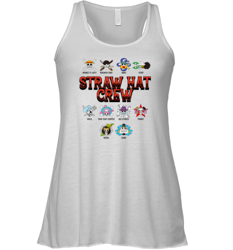 Anime Straw Hat Crew Jolly Roger Logos Racerback Tank