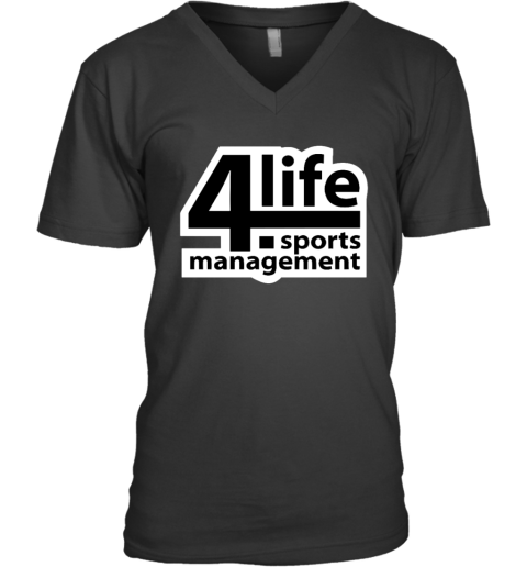 Dj Burns Jr 4 Life Sports Management V Neck T Shirt
