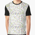 Fun and Colorful Abstract Line Design Pattern Graphic T-Shirt for Sale by hintprint