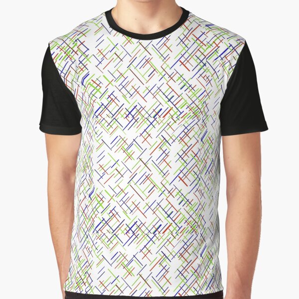 Fun and Colorful Abstract Line Design Pattern Graphic T-Shirt for Sale by hintprint